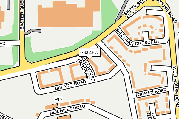 G33 4EW map - OS OpenMap – Local (Ordnance Survey)