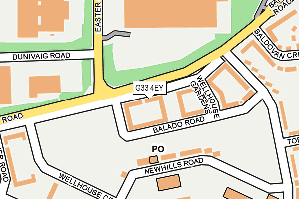 G33 4EY map - OS OpenMap – Local (Ordnance Survey)