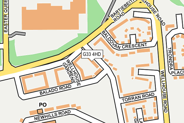 G33 4HD map - OS OpenMap – Local (Ordnance Survey)