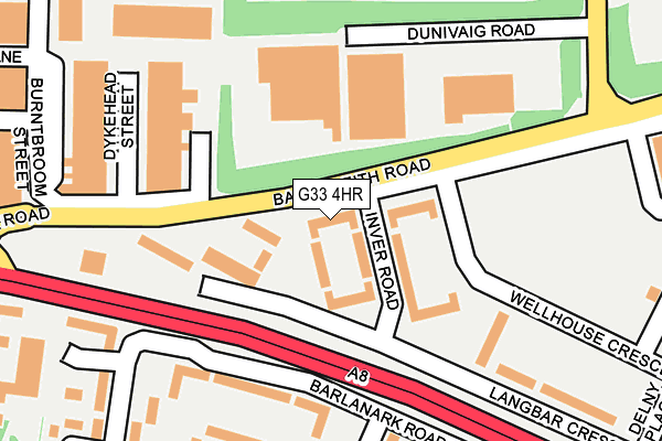 G33 4HR map - OS OpenMap – Local (Ordnance Survey)