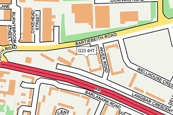 G33 4HT map - OS OpenMap – Local (Ordnance Survey)
