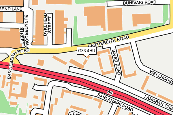 G33 4HU map - OS OpenMap – Local (Ordnance Survey)