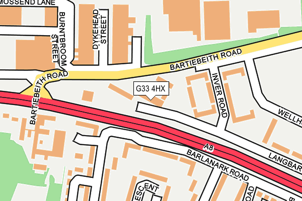 G33 4HX map - OS OpenMap – Local (Ordnance Survey)