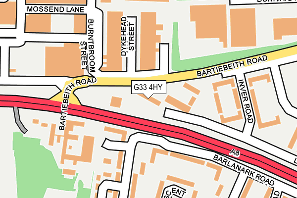 G33 4HY map - OS OpenMap – Local (Ordnance Survey)