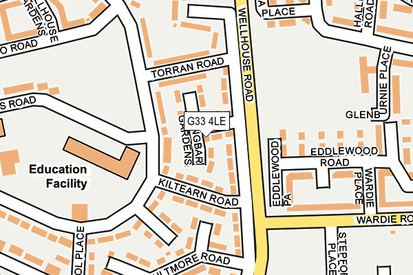 G33 4LE map - OS OpenMap – Local (Ordnance Survey)