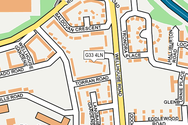 G33 4LN map - OS OpenMap – Local (Ordnance Survey)