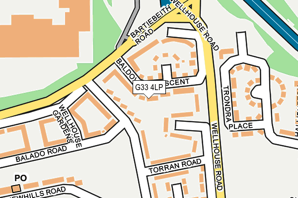 G33 4LP map - OS OpenMap – Local (Ordnance Survey)