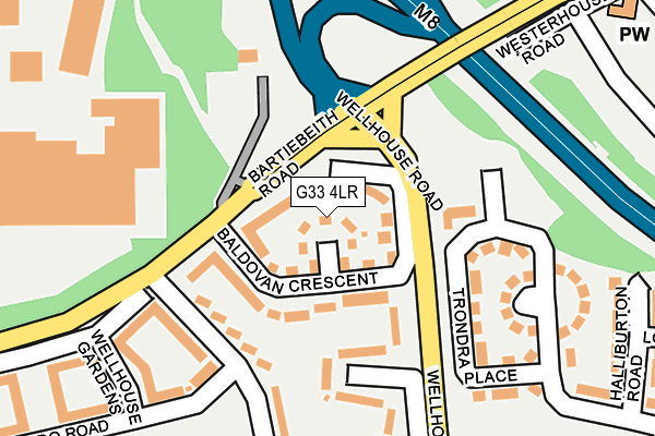 G33 4LR map - OS OpenMap – Local (Ordnance Survey)