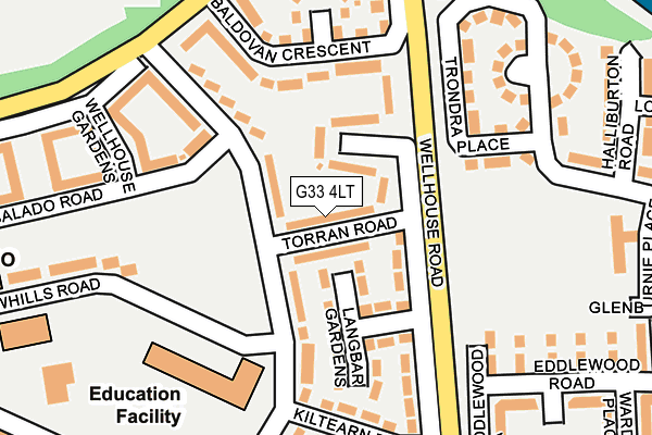 G33 4LT map - OS OpenMap – Local (Ordnance Survey)