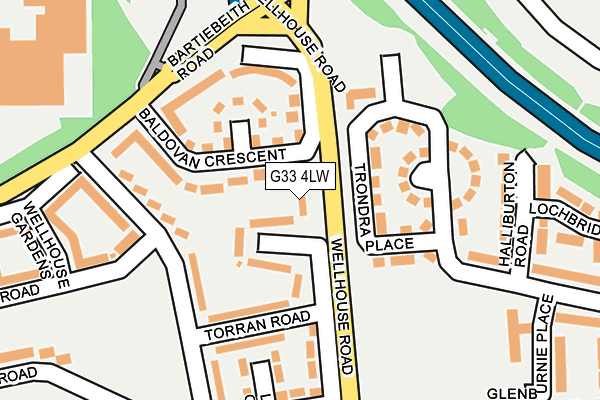 G33 4LW map - OS OpenMap – Local (Ordnance Survey)