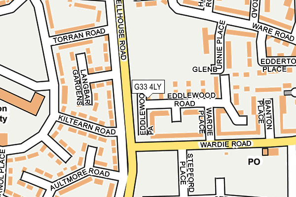 G33 4LY map - OS OpenMap – Local (Ordnance Survey)