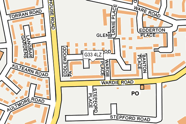G33 4LZ map - OS OpenMap – Local (Ordnance Survey)