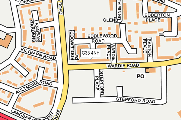 G33 4NH map - OS OpenMap – Local (Ordnance Survey)