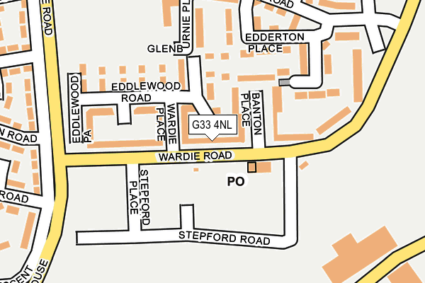 G33 4NL map - OS OpenMap – Local (Ordnance Survey)