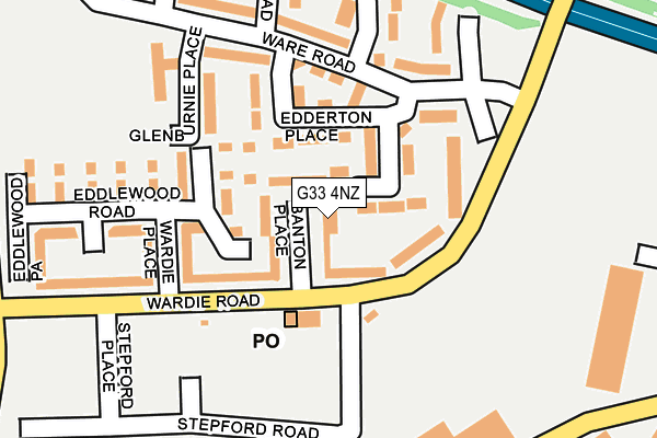 G33 4NZ map - OS OpenMap – Local (Ordnance Survey)