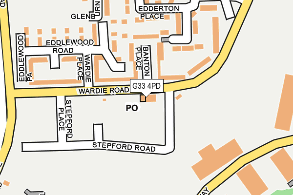 G33 4PD map - OS OpenMap – Local (Ordnance Survey)