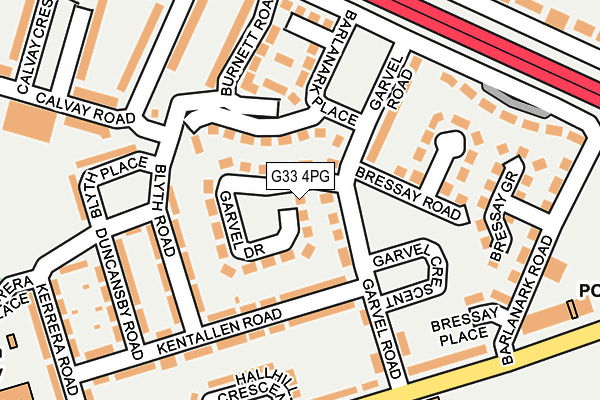 G33 4PG map - OS OpenMap – Local (Ordnance Survey)