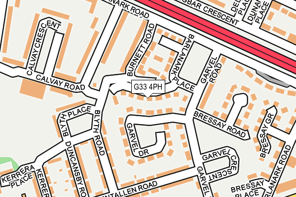 G33 4PH map - OS OpenMap – Local (Ordnance Survey)