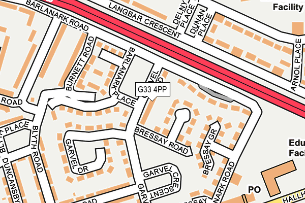 G33 4PP map - OS OpenMap – Local (Ordnance Survey)