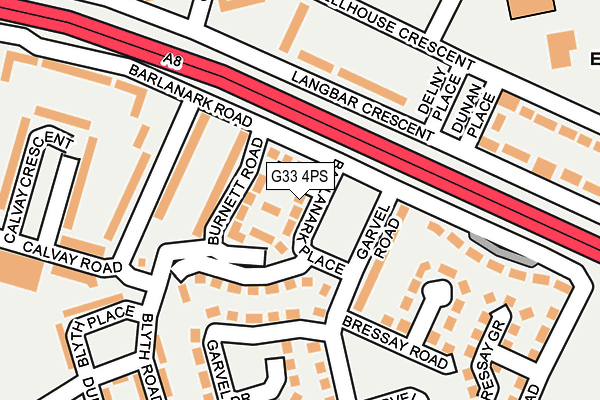 G33 4PS map - OS OpenMap – Local (Ordnance Survey)