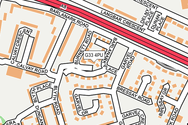 G33 4PU map - OS OpenMap – Local (Ordnance Survey)