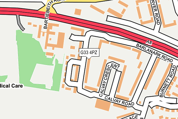 G33 4PZ map - OS OpenMap – Local (Ordnance Survey)