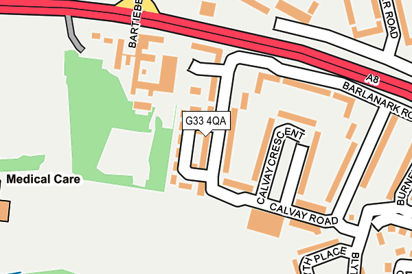 G33 4QA map - OS OpenMap – Local (Ordnance Survey)