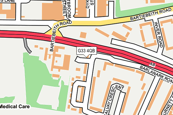 G33 4QB map - OS OpenMap – Local (Ordnance Survey)
