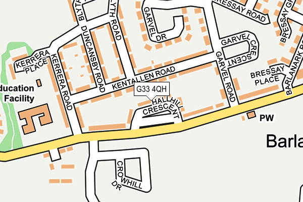 G33 4QH map - OS OpenMap – Local (Ordnance Survey)