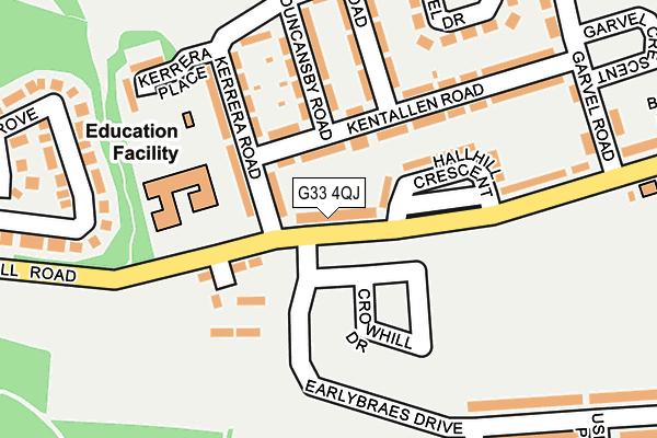G33 4QJ map - OS OpenMap – Local (Ordnance Survey)