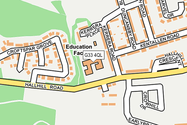 G33 4QL map - OS OpenMap – Local (Ordnance Survey)