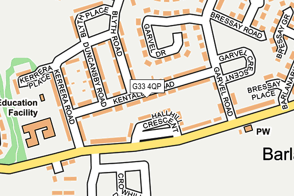 G33 4QP map - OS OpenMap – Local (Ordnance Survey)
