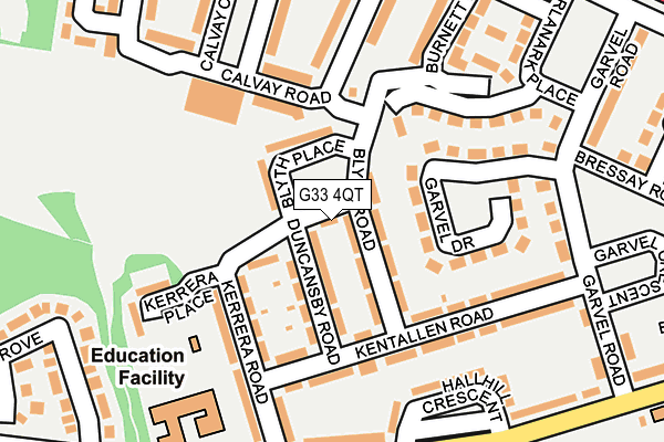 G33 4QT map - OS OpenMap – Local (Ordnance Survey)