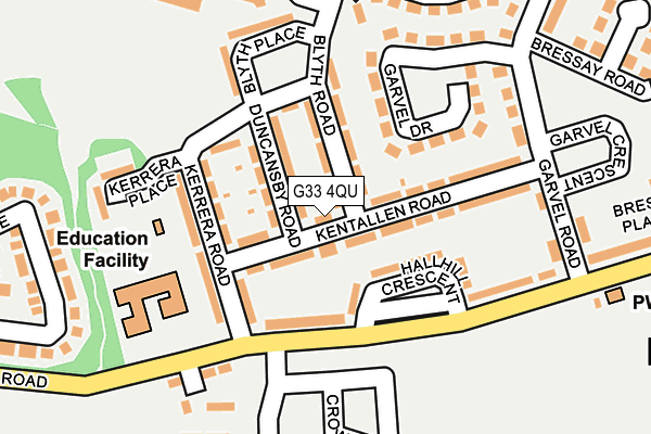 G33 4QU map - OS OpenMap – Local (Ordnance Survey)