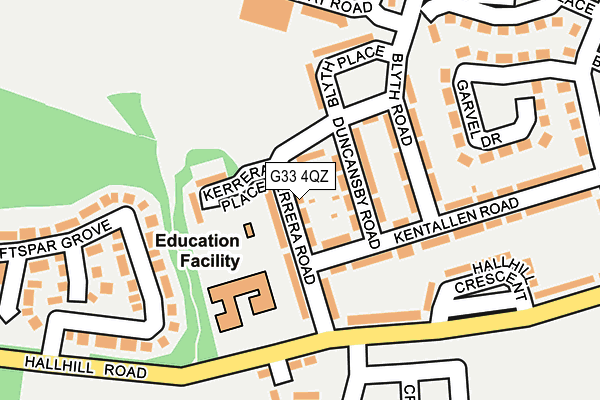 G33 4QZ map - OS OpenMap – Local (Ordnance Survey)