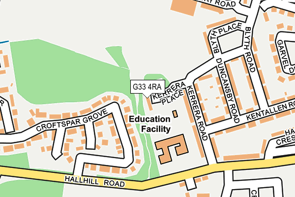 G33 4RA map - OS OpenMap – Local (Ordnance Survey)