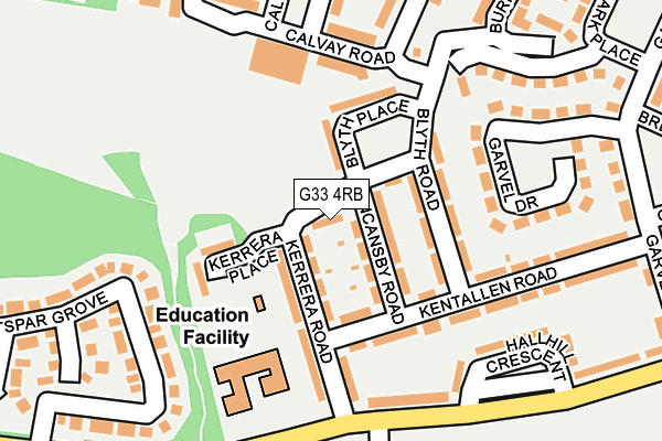 G33 4RB map - OS OpenMap – Local (Ordnance Survey)