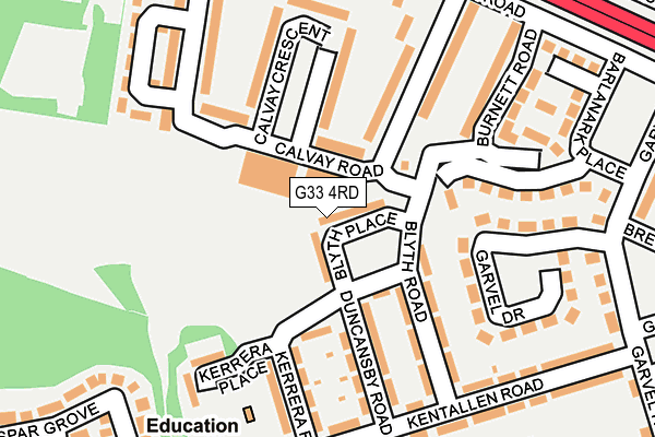 G33 4RD map - OS OpenMap – Local (Ordnance Survey)
