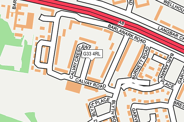 G33 4RL map - OS OpenMap – Local (Ordnance Survey)