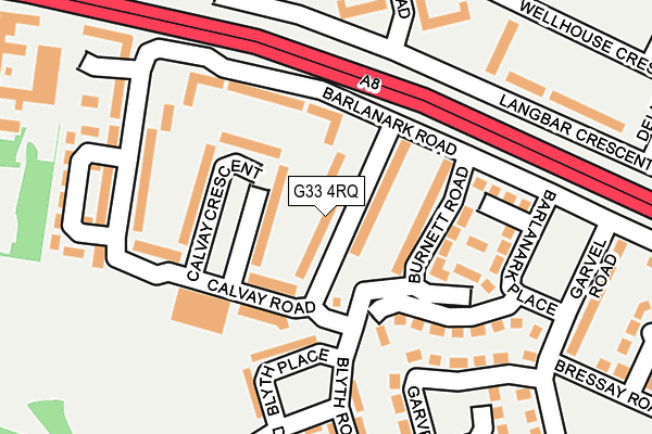 G33 4RQ map - OS OpenMap – Local (Ordnance Survey)