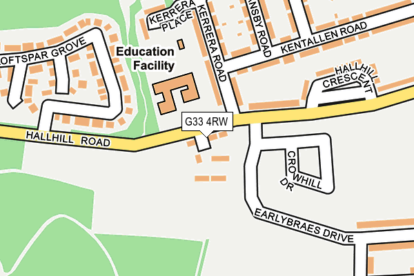 G33 4RW map - OS OpenMap – Local (Ordnance Survey)