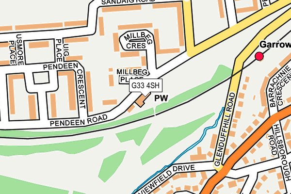 G33 4SH map - OS OpenMap – Local (Ordnance Survey)