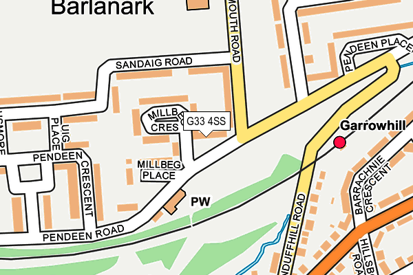 G33 4SS map - OS OpenMap – Local (Ordnance Survey)