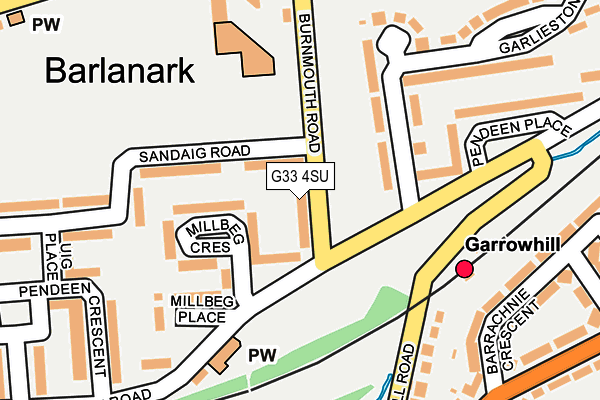 G33 4SU map - OS OpenMap – Local (Ordnance Survey)