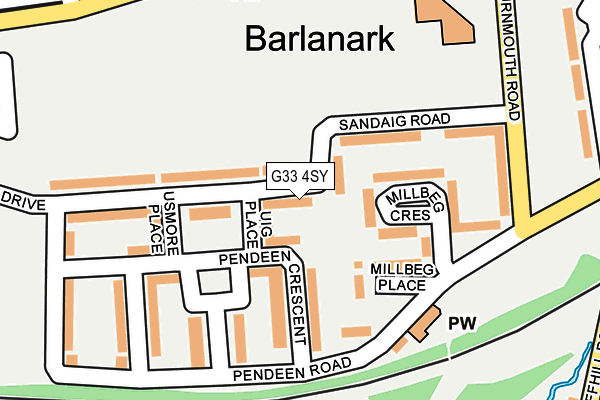 G33 4SY map - OS OpenMap – Local (Ordnance Survey)