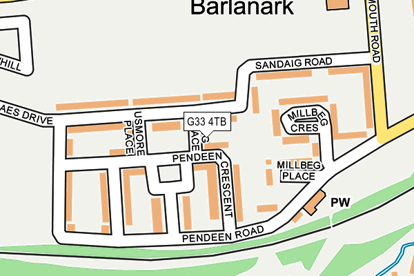 G33 4TB map - OS OpenMap – Local (Ordnance Survey)