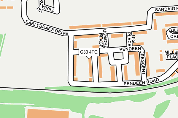 G33 4TQ map - OS OpenMap – Local (Ordnance Survey)