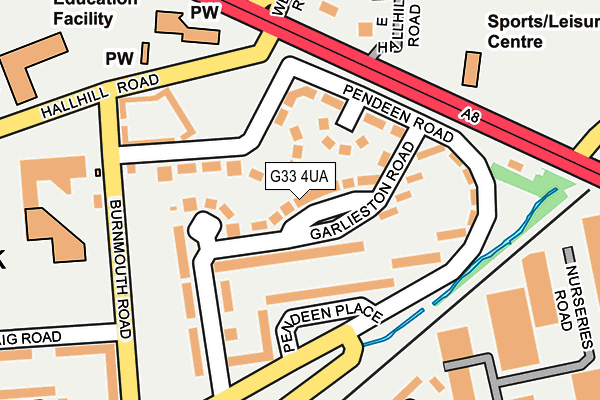 G33 4UA map - OS OpenMap – Local (Ordnance Survey)