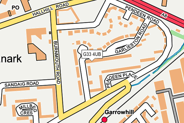 G33 4UB map - OS OpenMap – Local (Ordnance Survey)