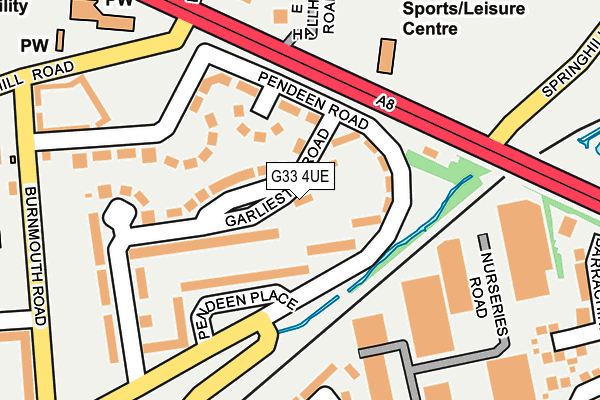 G33 4UE map - OS OpenMap – Local (Ordnance Survey)